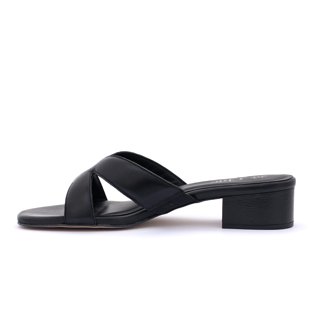 Genuine Nappa Leather Sandals with Metal Buckle